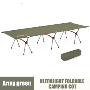 Camping Cot with Leg Extenders  Ultralight